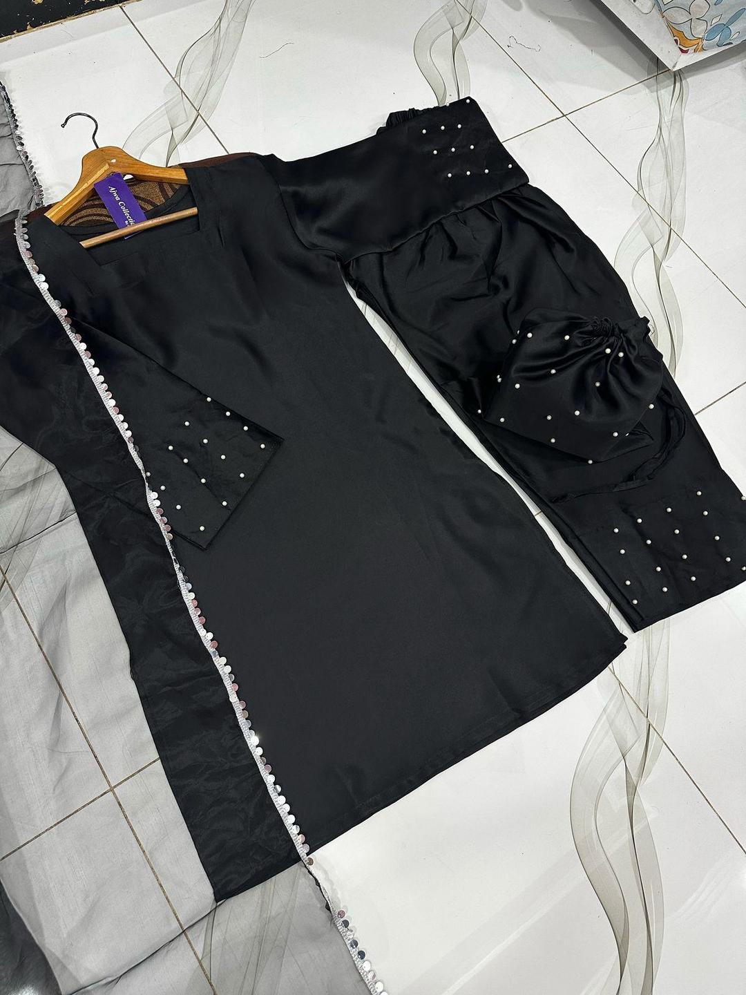 Elegant Maroon Shamoz Silk Women's Stitched Suit 4-piece set